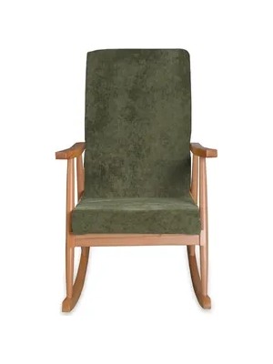 Vivense Trend Sallanan Sandalye, Yeşil, Ahşap, Naturel Ayak