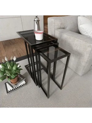 Vivense Marsah Home Rozy Zigon Sehpa, Siyah