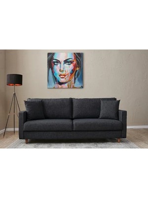 Vivense Eva Serisi Üçlü Koltuk, Antrasit