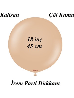 İrem Parti Dükkanı Kalisan Retro Çöl Kumu Latex Balon 2 Adet 18 Inç 45 cm