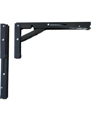 Ozcmax Hırdavat Mandallı Katlanabilir Masa Konsolu 1 Çift Siyah 40CM