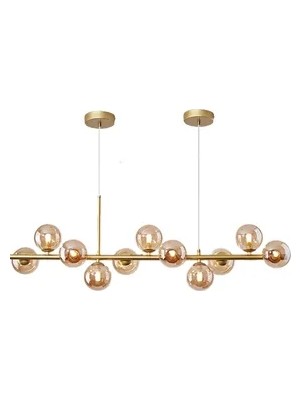 Vivense Eskitme Gold Kasalı Onbirli Avize, Bal Camlı