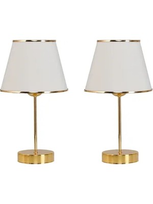 Vivense Evlight Ikili Mirza Abajur, Gold Krem