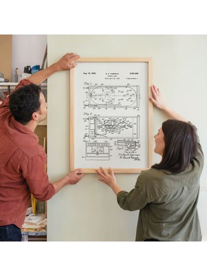 Pegziz Langırt Posteri Çerçeveli Tablo Pinball Duvar Tablosu