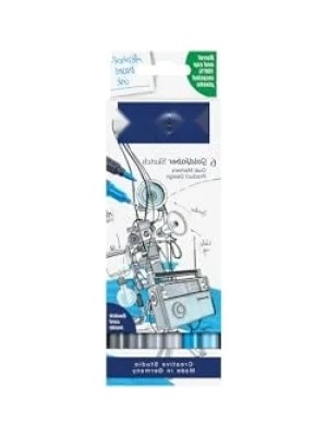 Calperia Çift Uçlu Tasarıma Sahip Markör Seti, 6’lı, Alkol Bazlı Mürekkep