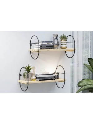 Vivense Bino Ikili Duvar Rafı, Siyah Kahve