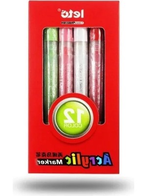 Calperia Akrilik Marker Kalem Seti, 12 Adet