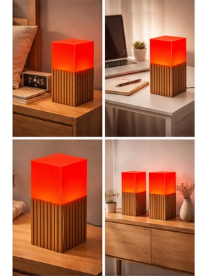 Yapı3D Modern Minimalist Masa Lambası 💡 | Dekoratif Gece Lambası | Sert Plastik Gövde | Şık Tasarım