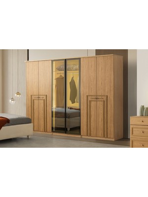 Doressa Katre 6 Kapılı Reflekte Camlı Gardırop