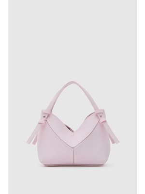Shule Bags Rada Asimetrik Charmlı El ve Çapraz Sakura Pembe
