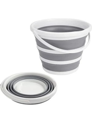 Calperia Katlanabilir Pratik Plastik Kova - 12.8 Litrelik Hacim