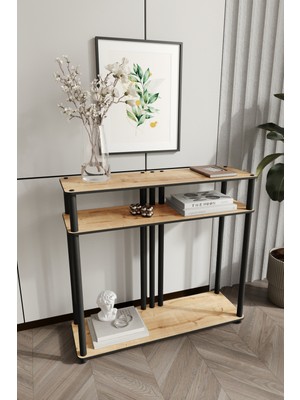 Feyza Design Renkli Ahşap Dresuar - 83 cm Yükseklik, 90 cm Genişlik