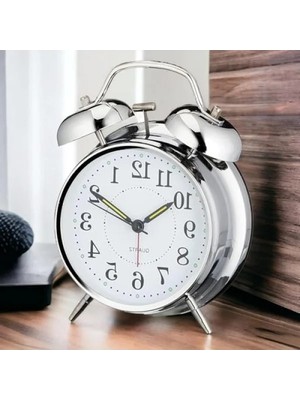 Calperia Nostaljik Büyük Boy Masa Çalar Saat - Işıklı Alarm