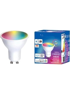 Calperia LED Akıllı Rgb GU10 Lamba - Wi-Fi ve Bluetooth Uyumlu, 4W