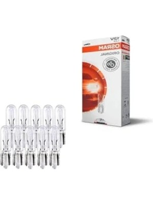 Calperia 12V Dipsiz Gösterge Ampulü, 10 Adet Paket