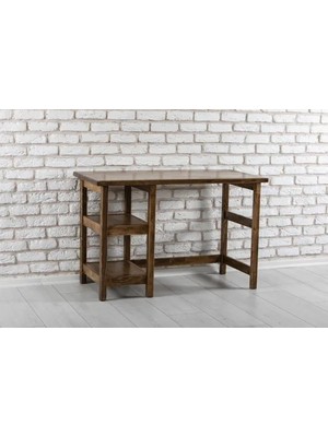 Vivense Woodface City Çalışma Masası, Doğal Ahşap, Ceviz