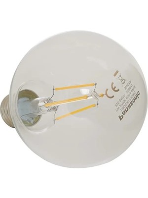 Calperia E27 LED Filament Lamba, Sarı Işık (2700K), 7W, 806 Lümen, G95