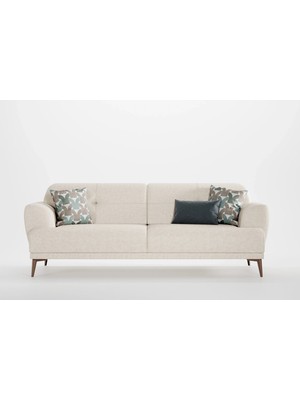 Alfemo Lily Üçlü Koltuk-Krem/mint