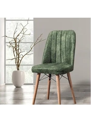 Vivense Kare Gold Sandalye, Yeşil