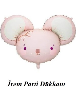 İrem Parti Dükkanı Sevimli Pembe Fare Folyo Balon 59X68