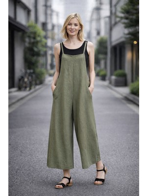 Sacrosa Günlük Askılı Bol Kesim Yazlık Kadın Tulum