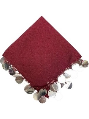 Karakız Halay Mendili Bordo Liralı