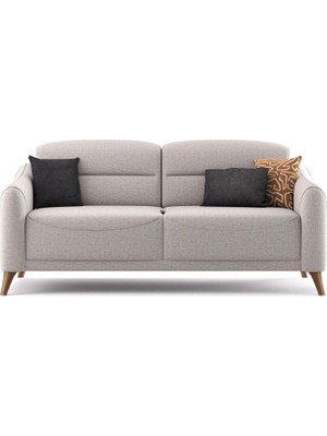 Alfemo Mira  Sandıksız Üçlü Koltuk-Gri