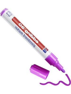 Calperia Edding 90 Cam Yazı Tahtası Kalemi - Mor - 1 Cam Kalem - 2-3 mm Yuvarlak Uç