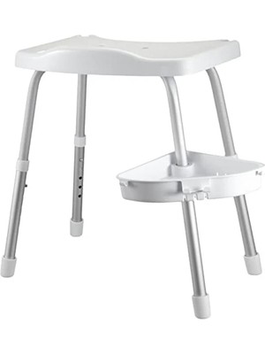 Calperia Beyaz Duşlu Banyo Taburesi