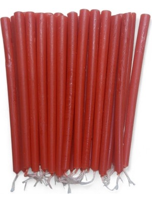 Karakız Mum Kırmızı 15 cm 25'li Paket