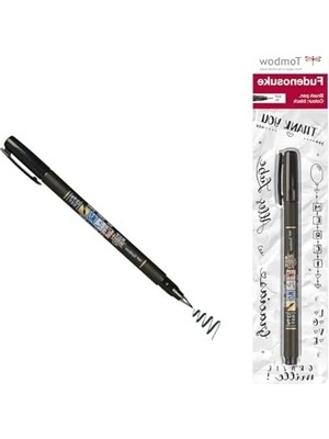 Calperia Yumuşak Uçlu Siyah Kaligrafi Fırça ile Sanatsal Çizimler