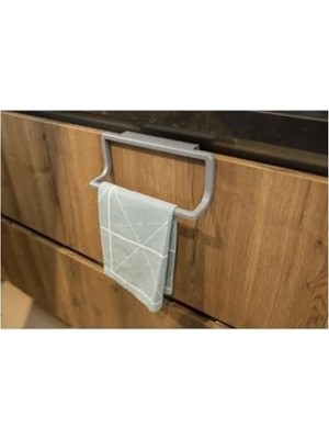 Calperia Dayanıklı Gri Mutfak ve Banyo Havlu Askısı