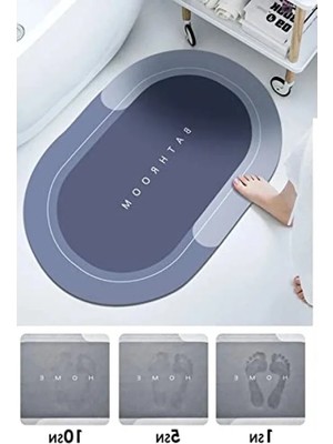 Calperia Su Emici Kaymaz Banyo Paspası, 40X60 cm Boyutunda