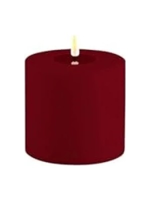 Calperia Bordo Renkli LED Dış Mekan Mum - 10X10 cm