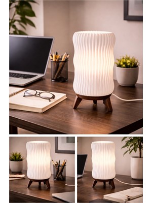 Yapı3D Modern Minimalist Masa Lambası 💡 | Dekoratif Gece Lambası | Sert Plastik Gövde | Şık Tasarım