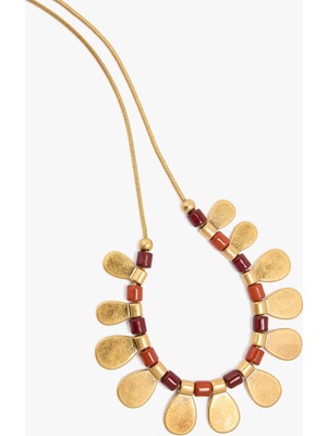 Parfois Boncuklu ve Madalyalı Kolye