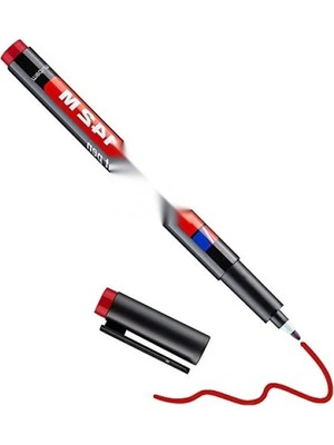 Calperia 1 mm Uçlu Kırmızı Asetat Kalemi, Silinmeye Dayanıklı