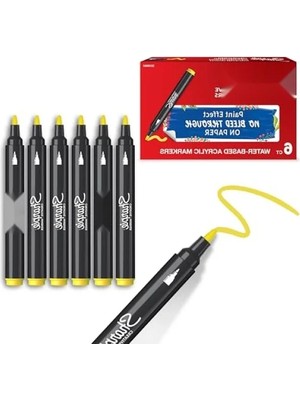 Calperia Akrilik Markör - Yuvarlak Uç, Sarı Renk