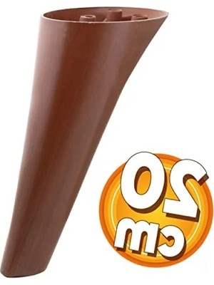 Calperia Ahşap Desenli 20 cm Koltuk Ayağı - Lüks Mobilya Baza