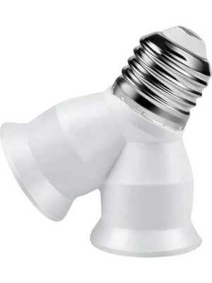 Calperia E27 Duy Çoğaltıcı - Tek Duydan Iki E27 Lamba Bağlantısı