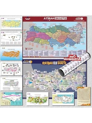 Calperia Kpss Tyt Ayt Harita Seti 10'lu Eğitici Malzeme