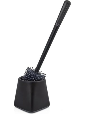 Calperia Yumuşak Uçlu Silikon Tuvalet Fırçası - Siyah