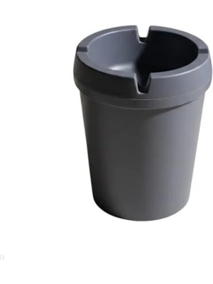 Calperia Gri Modern Küllük | Duman Kanallı | Plastik | 10 cm Yükseklik | Ev, Balkon, Ofis Kullanımı