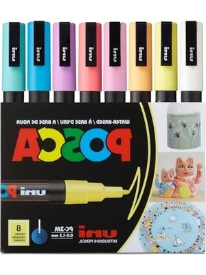Calperia Uni Poster Markörü  Set Pc-3m/8c Sc Soft Renk 8 Li
