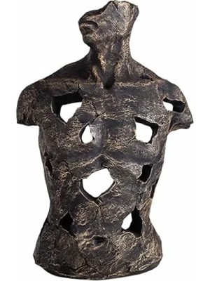 Calperia Soyut Tasarım Siyah Biblo - 10X24X36 cm