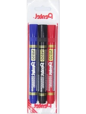 Calperia Siyah, Kırmızı ve Mavi Yuvarlak Uçlu Kalem Seti