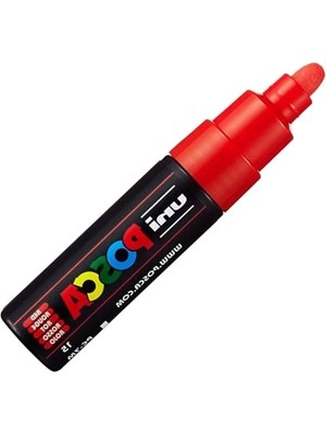 Calperia Uni  Pc-7m Boya Marker Sanat Kalemleri - Büyük Kurşun Ucu 4,5-5,5 mm - 15 Renk - 2017 Için Yeni - Kırmızı