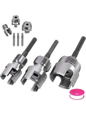 Calperia 3 Adet Pvc Boru Diş Açma Seti, Iç ve Dış Borular Için
