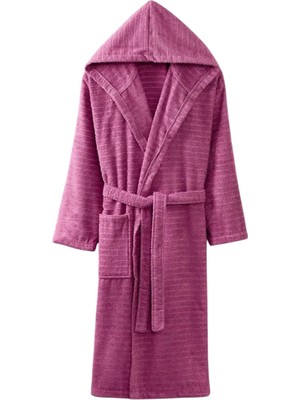 Pamuklu Kapüşonlu Bornoz Unisex Kadın Erkek Yumuşak Dokulu Premium Banyo Bornozu