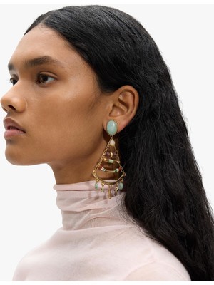 Parfois Taşlı Üçgen Küpe